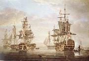 Nicholas Pocock This work of am exposing they five vessel as elbow bare that gora with Horatio Nelson and banskarriar oil painting picture wholesale